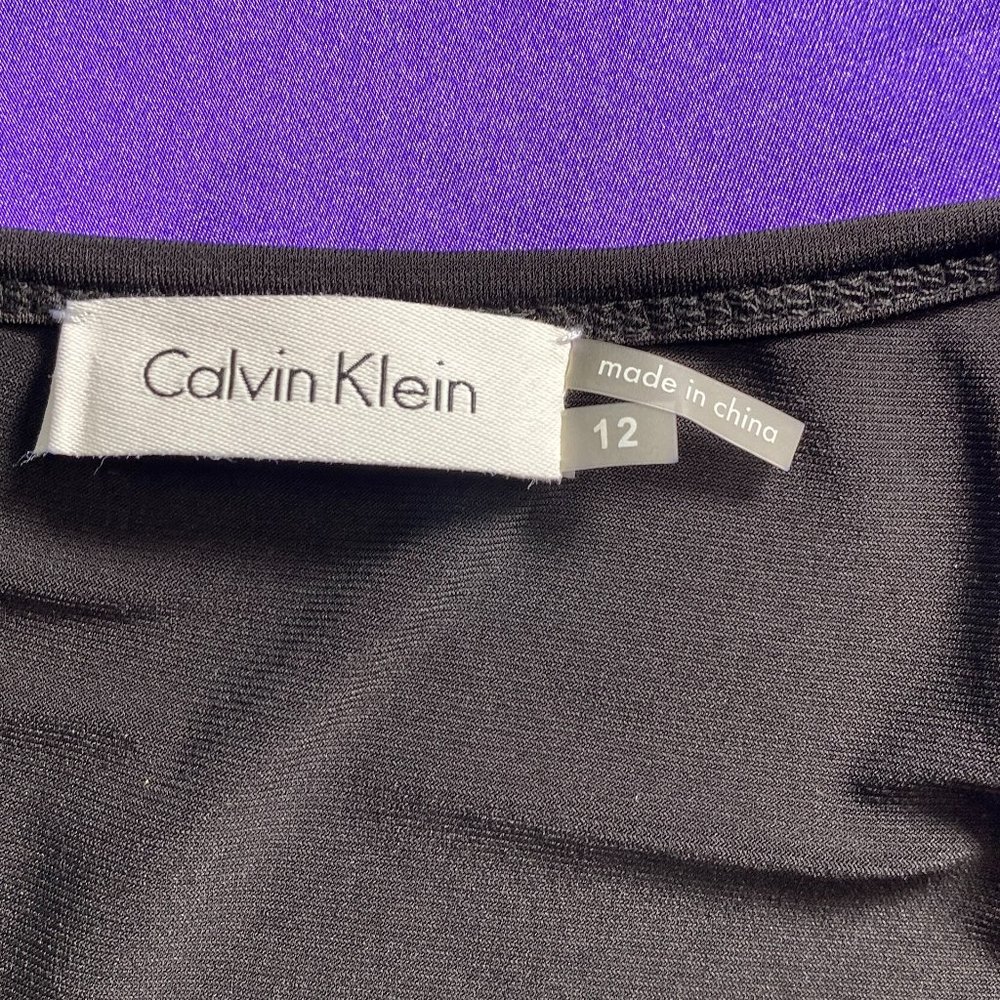 Rare Find 📌Calvin Klein Asymmetrical Dress with Wide Fringes - Picture 15 of 16